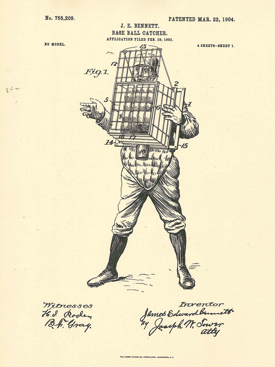 Patent  Base-Ball Catcher, March 22, 1904
