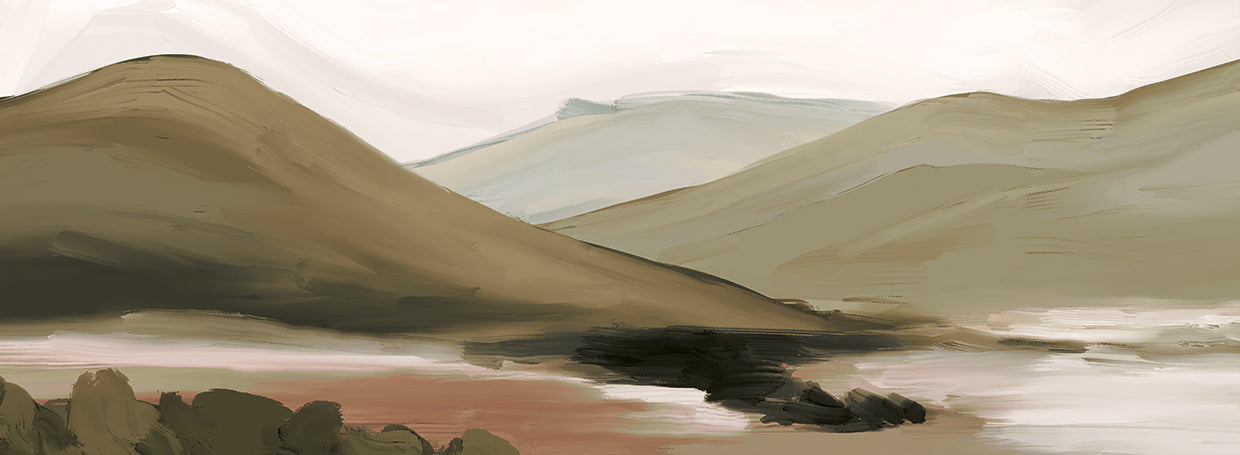 Green Abstract Landscape