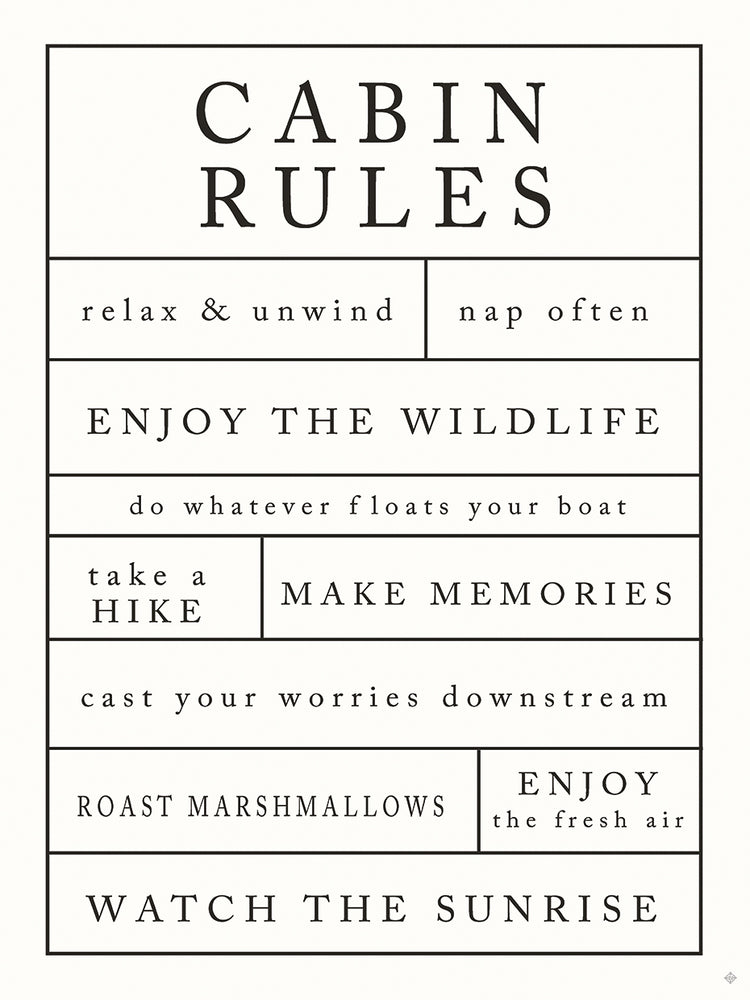 Cabin Rules
