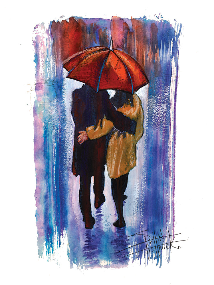 Couple In The Rain