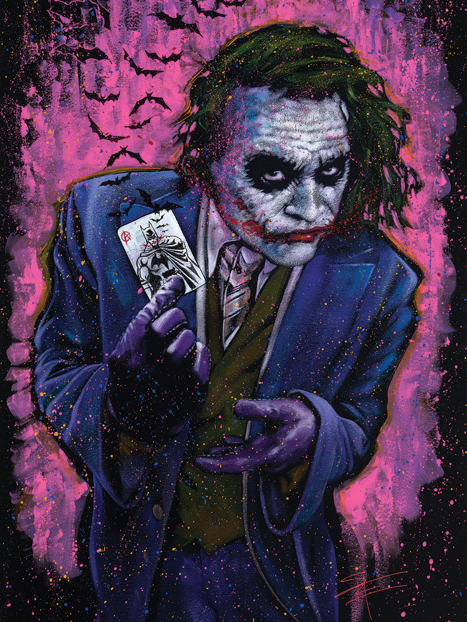 Stephen Fishwick's Joker - Calling Card Canvas Art Prints | Fine