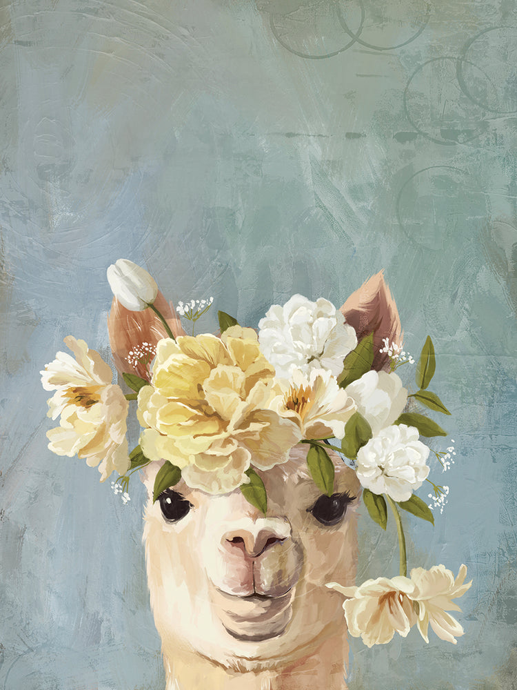 Animal and Flower Portrait Illama 1