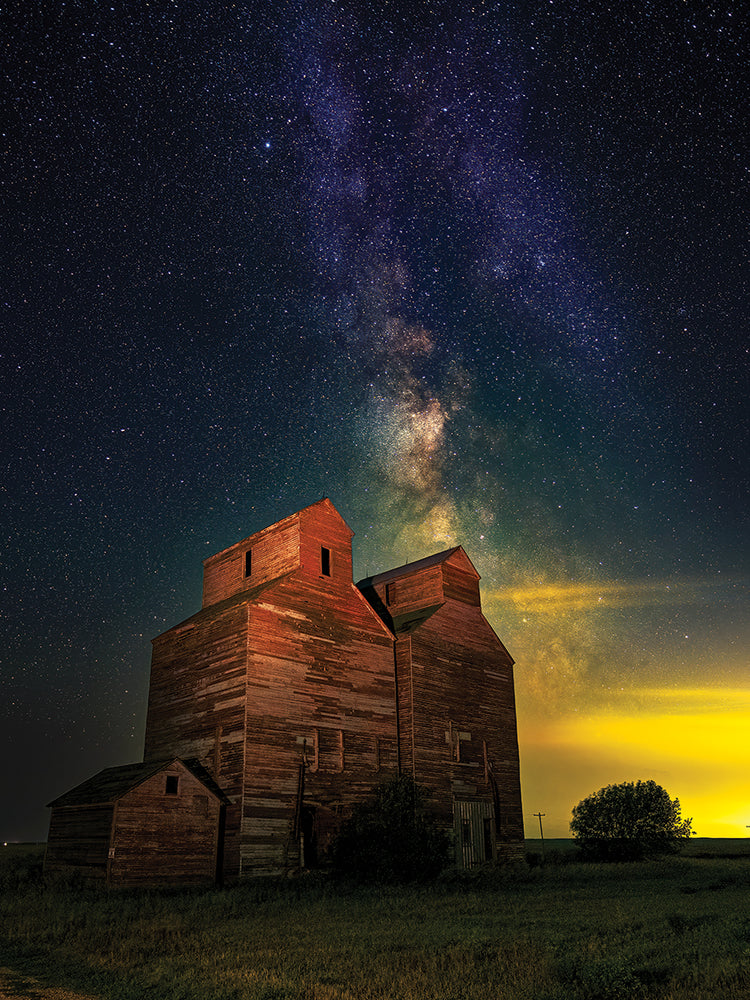 Sunset Over Grain Elevator