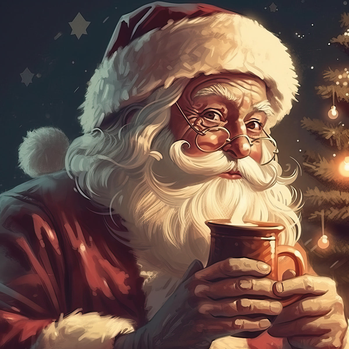 Santa with Cocoa