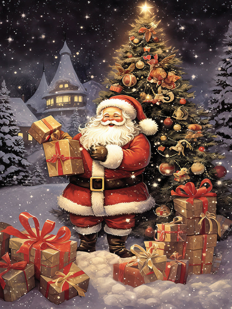 Santas Gifts under a Christmas Tree