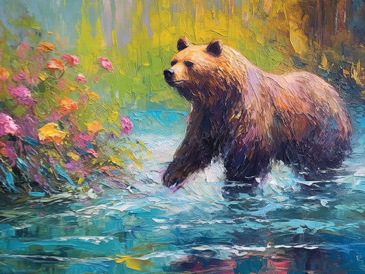 Grizzly Bear Fishing