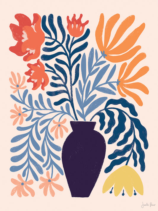 Mid Mod Floral II Canvas Print