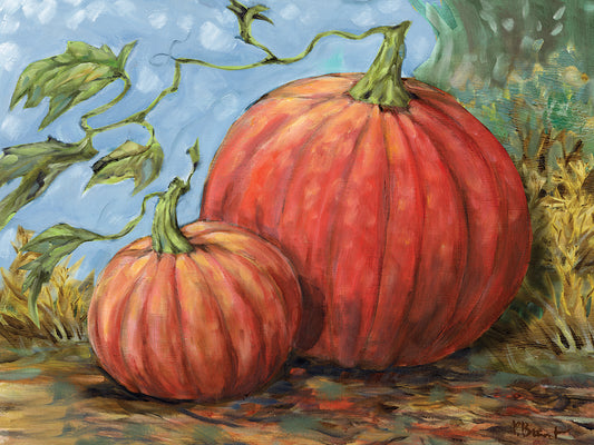 Gleaning Autumn – Double Pumpkin – Bright Canvas Print