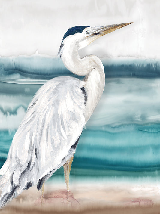 Heron Beach I Canvas Print