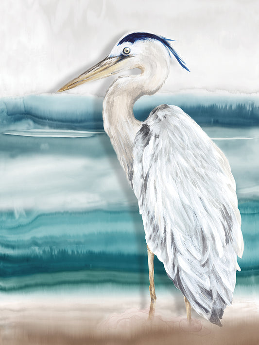Heron Beach II Canvas Print
