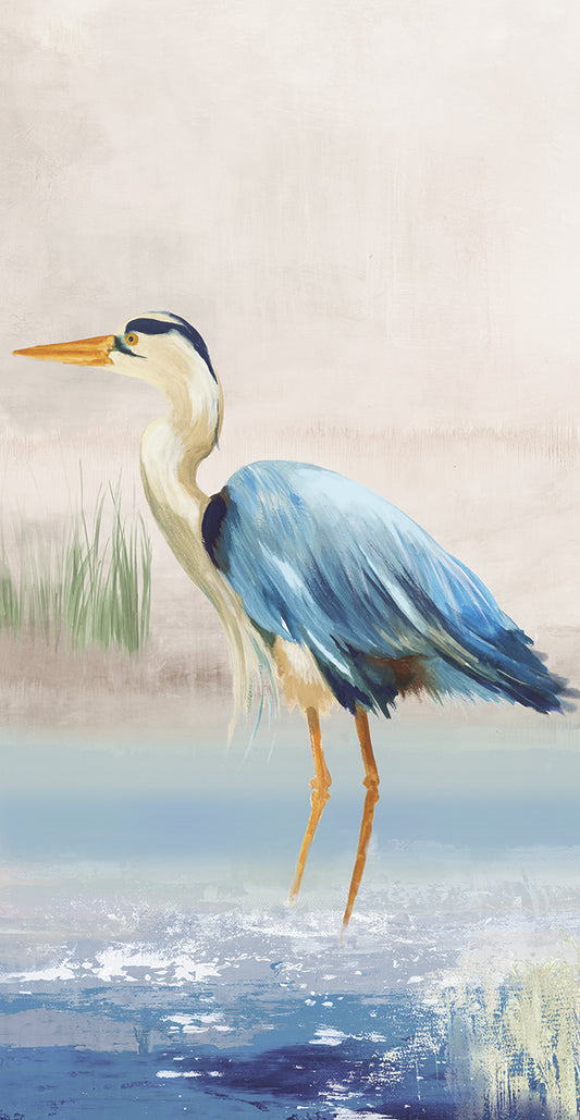 Heron on the Beach II Canvas Print