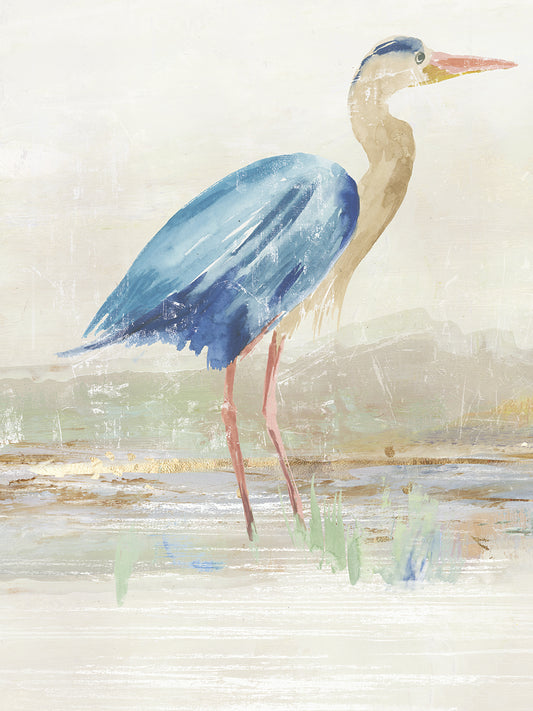 Heron in Lake Canvas Print