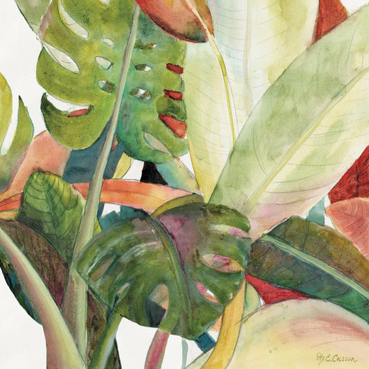 Tropical Lush Garden square I Canvas Print