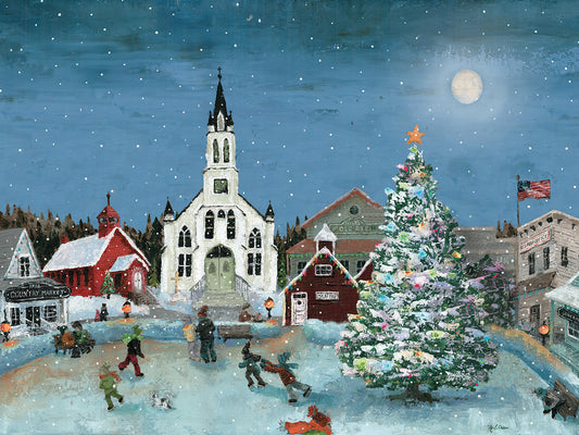 Christmas Scene-Moon Canvas Print