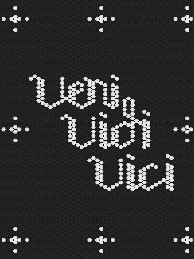 Veni Vidi Vici I Came, I Saw, I Concured (black bckgrrd)
