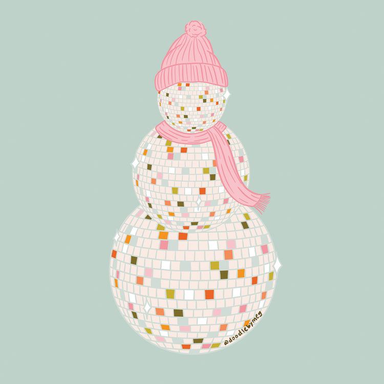 Disco Ball Snowman