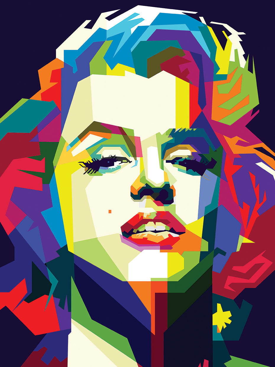 Colorful Fan Art Marilyn Pop Art