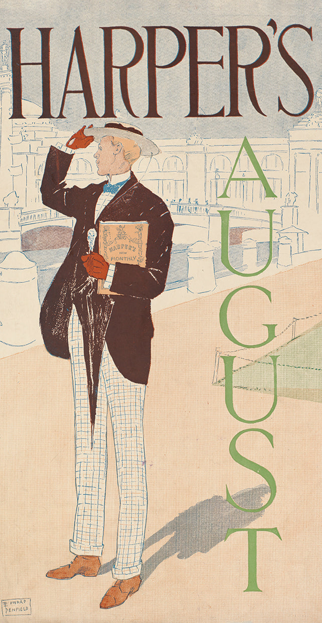 vintage-harpers-magazine-cover-august-edward-penfield