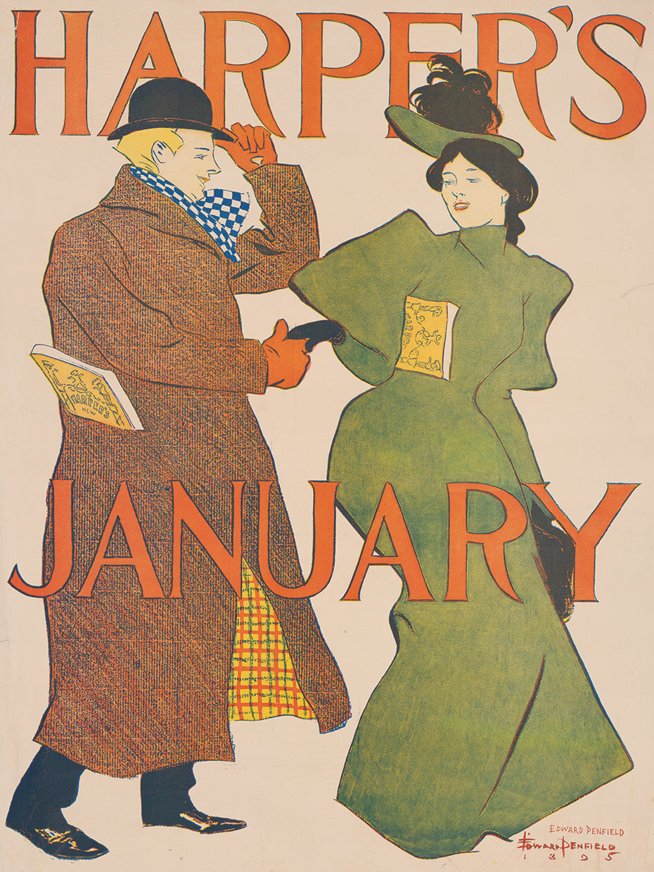 Vintage Harper's Magazine Cover January