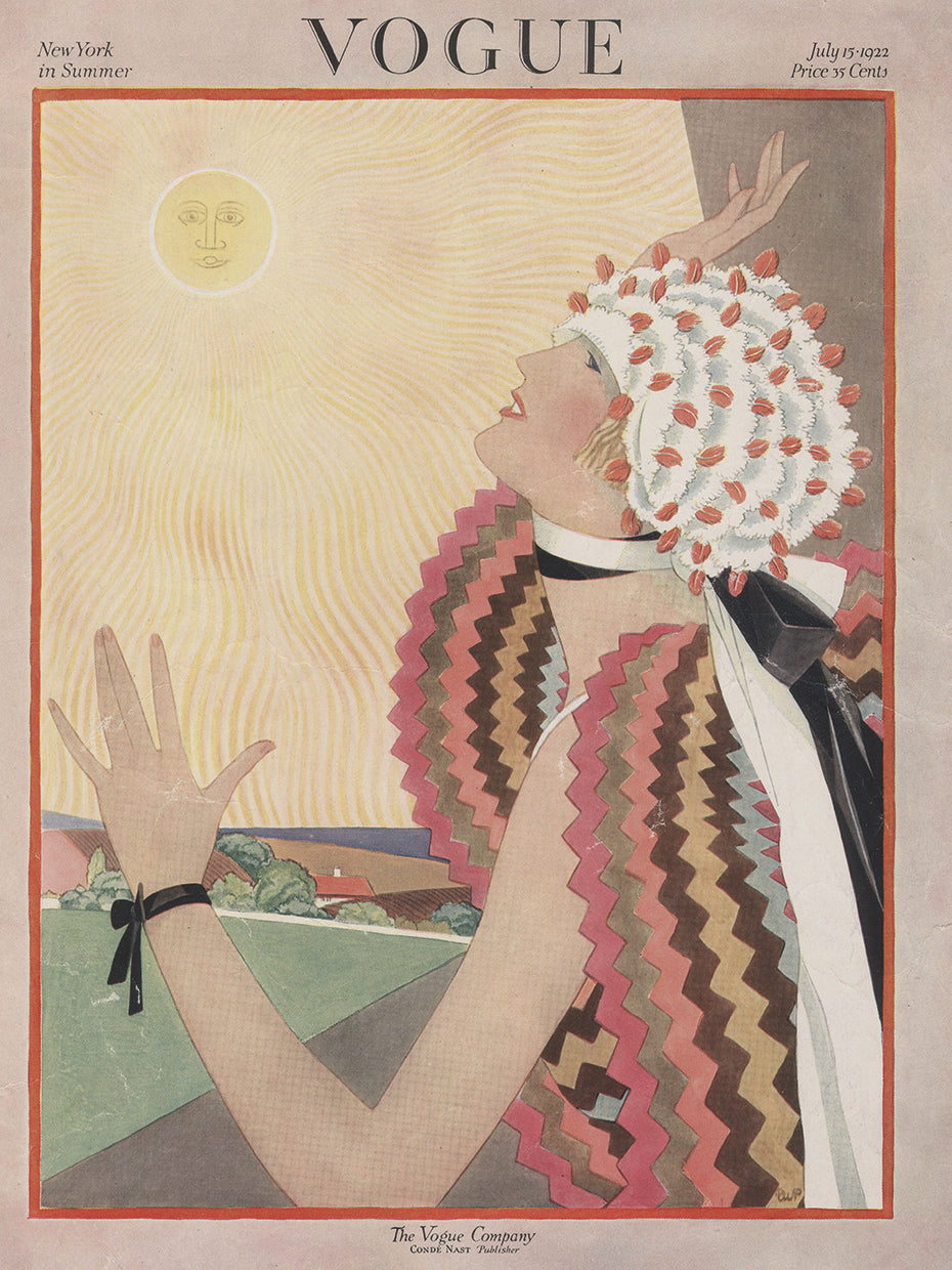 George Plank's Vintage Vogue Magazine Cover 1921 New York in
