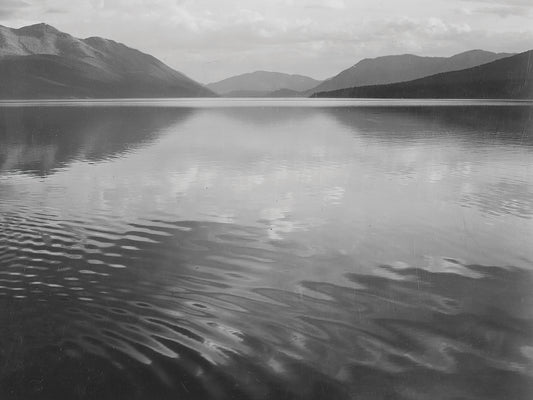 McDonald Lake, Glacier National Park, Lake And Mountains Canvas Print