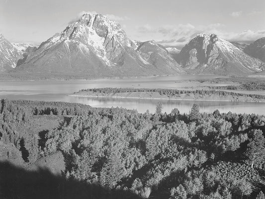 Mt. Moran, Teton National Park, View Across River Valley Toward Mt. Moran Canvas Print