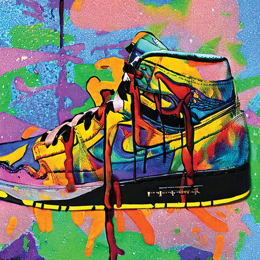 Pop Graffiti Shoes Chicago Air Series 18 Canvas Print