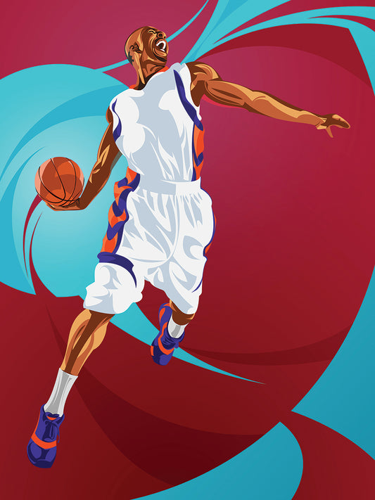 Basketball Slam Dunk Canvas Print