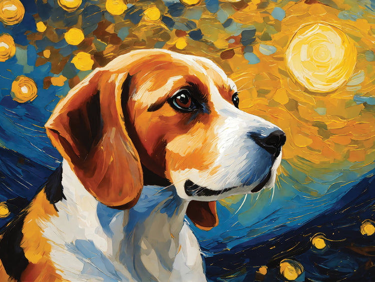 Van gogh Inspired Dogs Beagle