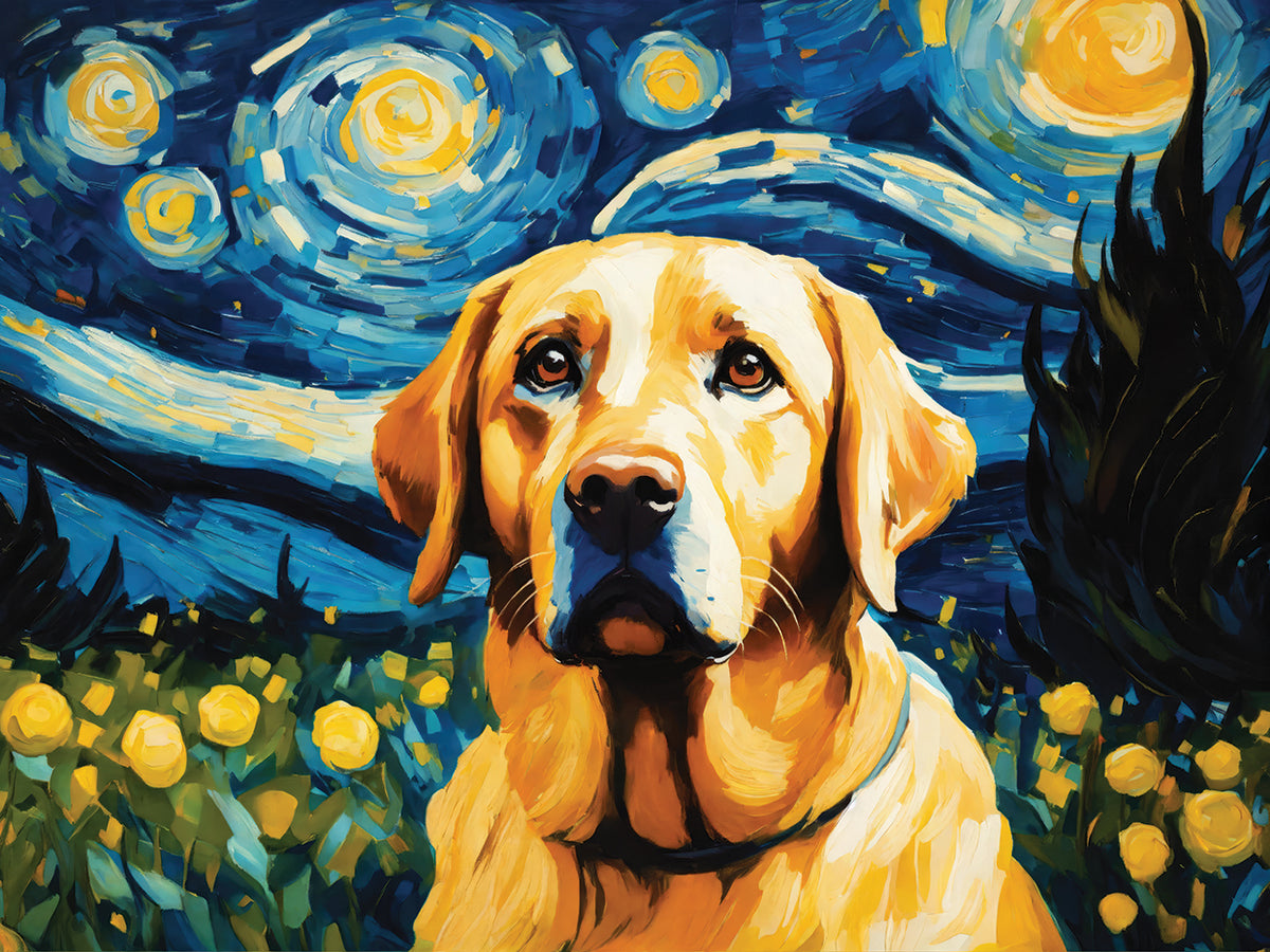 Van gogh Inspired Dogs Labrador Retriever