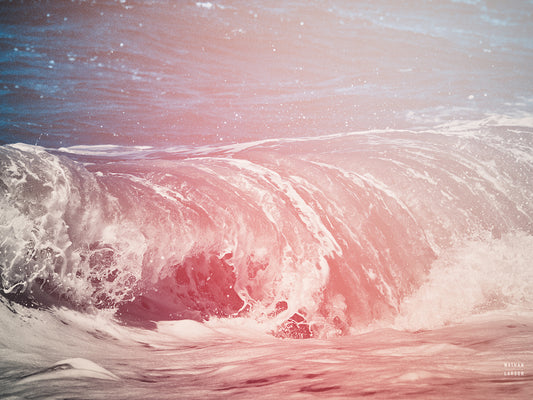 Lost Coast Waves Pink I Canvas Print