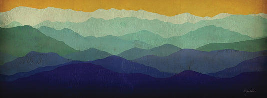Yellow Sky Mountains Canvas Print