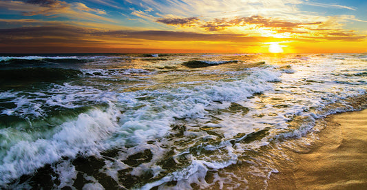 Beautiful Ocean Sunrise Golden Beach Sunset