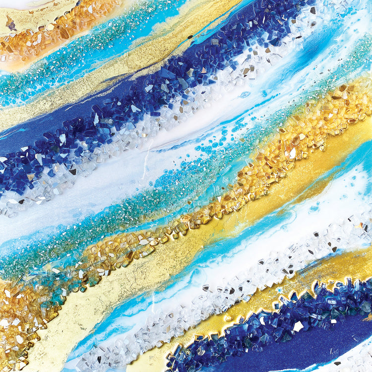 Ocean Blue Geode-Square