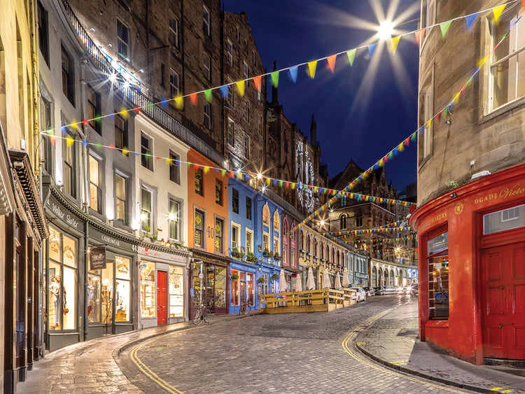 Charming evening impression at West Bow, Victoria Street