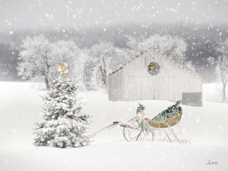 Snowy Gold Christmas