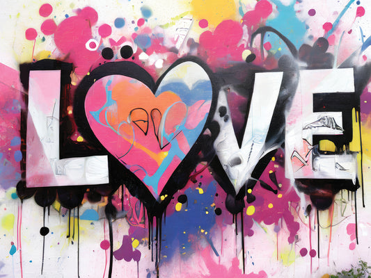 Graffiti Love Series 19 Canvas Print