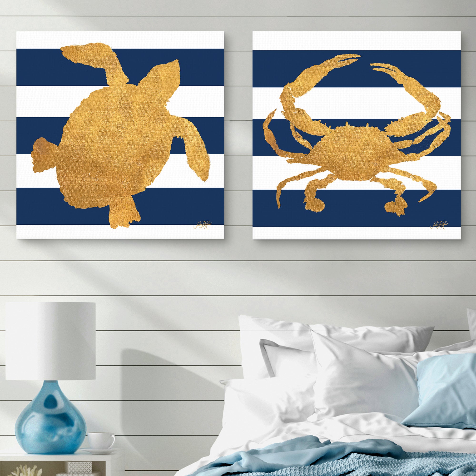 Sea Creatures on Stripes III & V